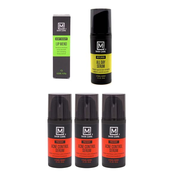 New M Skin Care Lot of 5 All Day Serum, Acne Control Serum, Lip Mend Bundle - Picture 1 of 4
